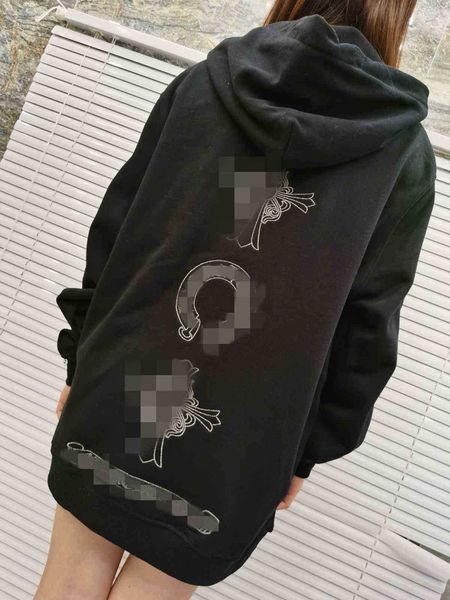 

fleece 2021 hoodie quality tide brand certified cross men's women's casual teenagers streetwear literature art tvgm, Black