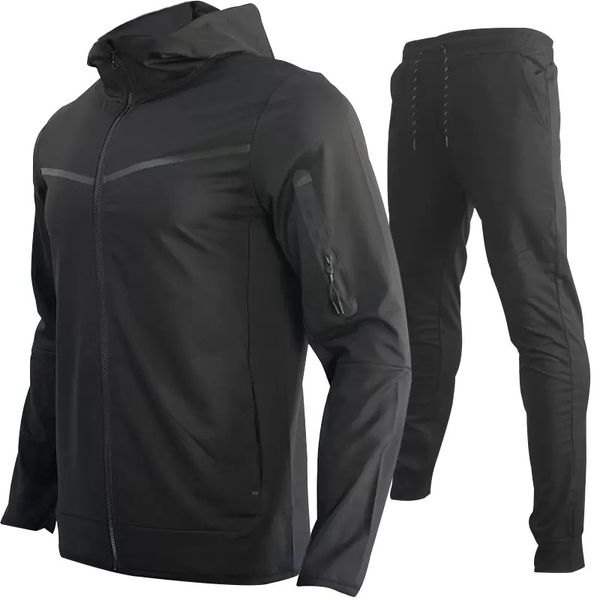 

tech fleece designer thin men/women sportswear tuta pants tracksuits suits mens track sweat suit coats man jogger tracksui sweatshirts 7wb4, Black