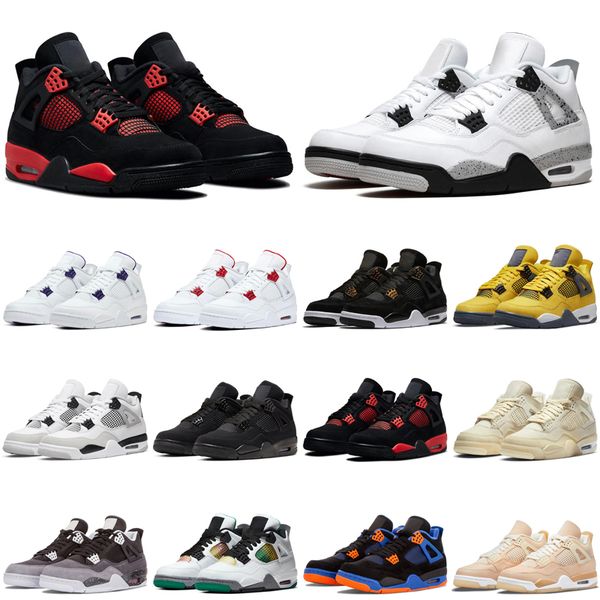 

og 4 men basketball shoes women 4s red thunder black cat white oreo dark marina blue mocha university banned mens outdoor sports sneakers