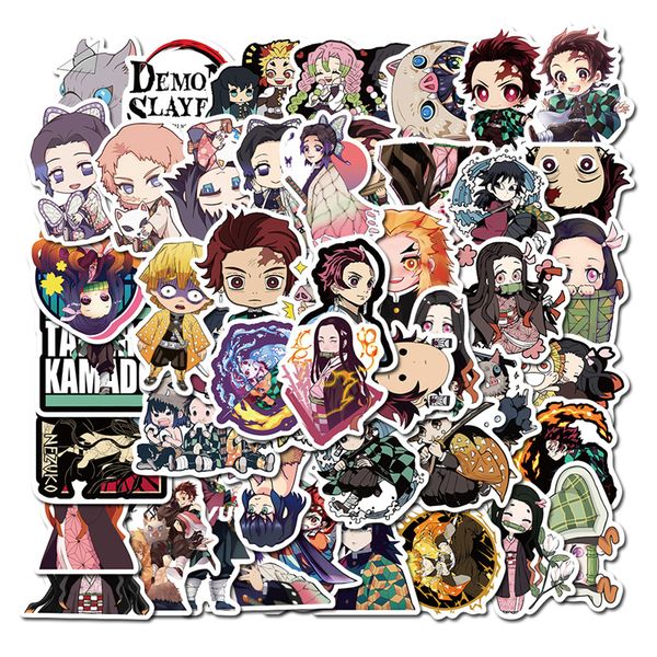 

50pcs anime stickers demon slayer stickers vinyl waterproof sticker for lapskateboard water bottles