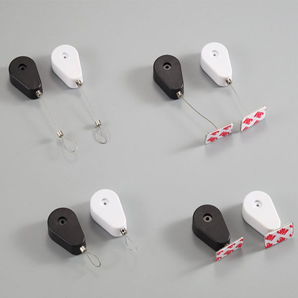 

20pcs stretch security pull wire box recoiler product security steel cable retractable anti-theft chain automatic winding reel, Silver