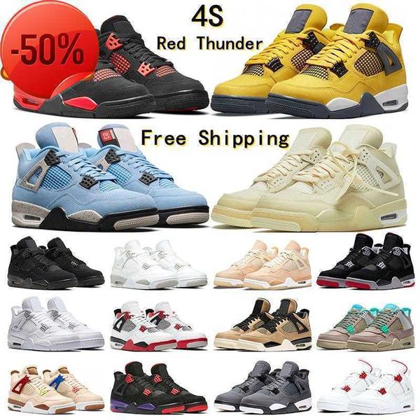 

jumpman 4s basketball shoes 4 red thunder sail shimmer lightning black cat white oreo fire red cool grey pure money mens trainers sports
