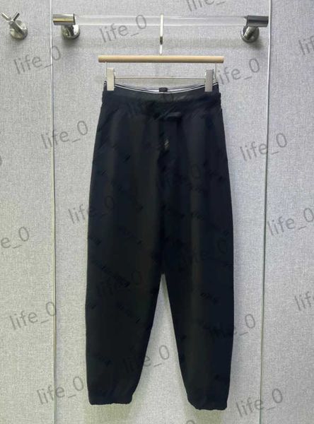 

designer fashion womens pants solid color elastic waistband pants elastic relaxed comfortable casual trousers brand women clothes 1970, Black;white