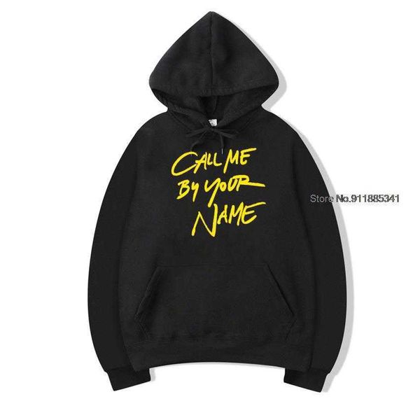 

men's hoodies sweatshirts call me by your name hoodies men casual long sleeve fleece luca guadagnino sweatshirt funny letters printed m, Black