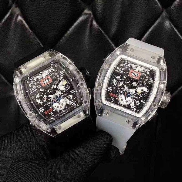

watches wristwatch designer luxury mens mechanics watches richa milles wristwatch business leisure rm011 fully automatic mechanical crystal, Slivery;golden
