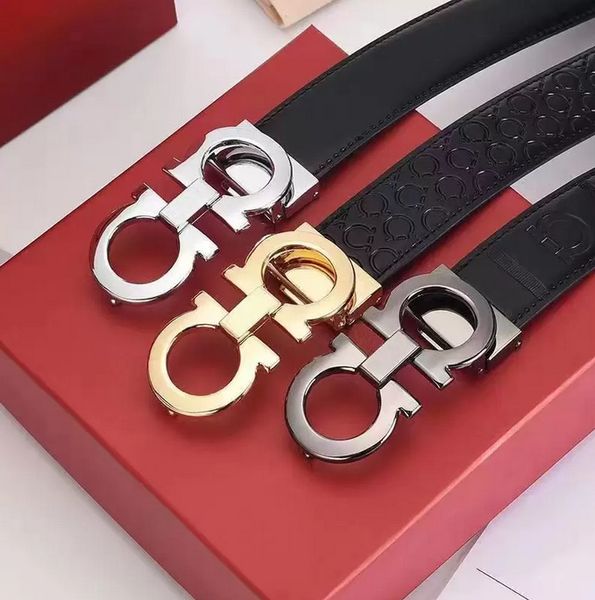 

fashion men designer belt women men casual letters smooth button printed lychee pattern belts length 105cm 110 115 120 125 gift box, Black;brown