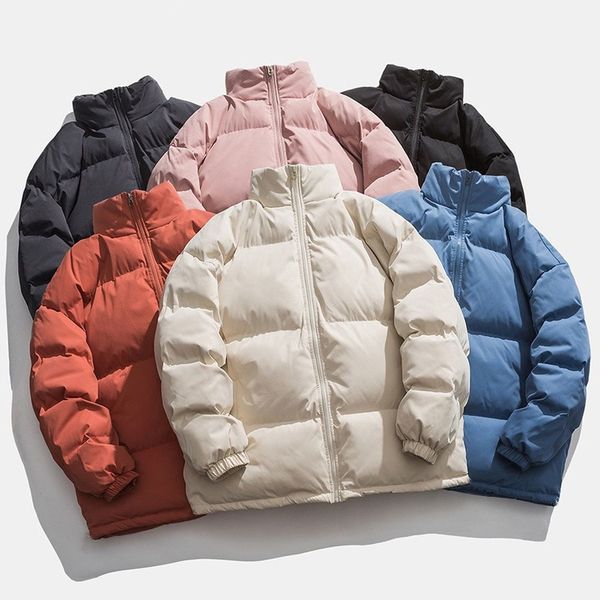 

men's jackets puffer jacket men autumn winter jacket cotton padded coat men thick warm jacket fashion clothing pure color casual coat 2, Black;brown