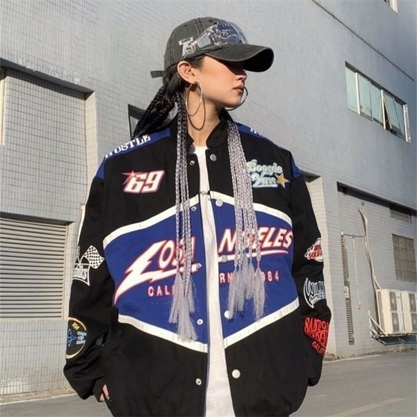 

womens jackets coldyingan bomber woman varsity jacket motorcycle jackets winter coat embroidered racing clothes american baseball jackets me, Black;brown