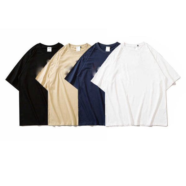 

2022 spring and summer new men's cotton letter printing t-shirt men's all-match loose round neck half sleeve tide brand, White;black