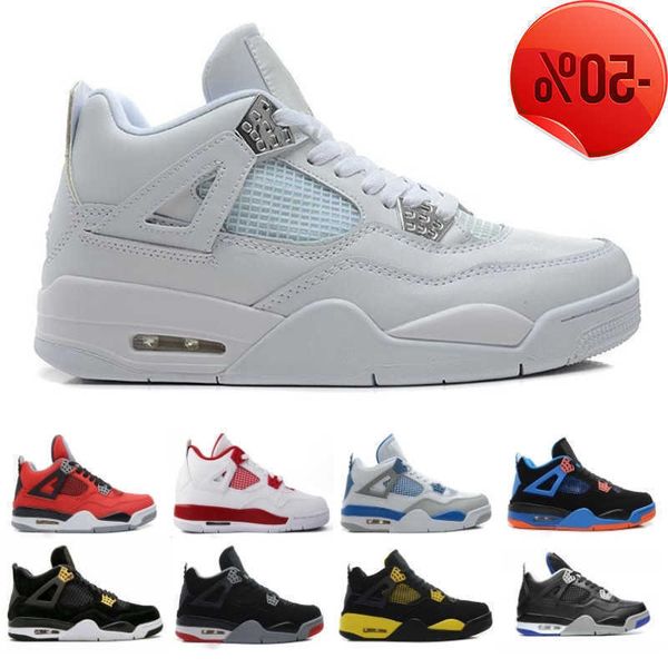 

dunks lows mens 4 4s basketball shoes cactus jack white cement game royal motor mens sport sneakers designer shoes us 7-13