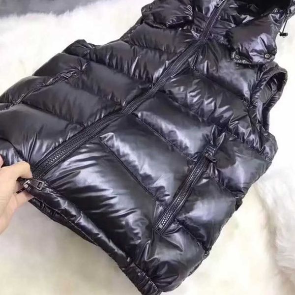 

men's vest waistcoat men designs women winter down windproof jacket in 4 colors, Black;white