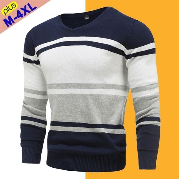 

mens sweaters autumn sweaters men pullover cotton vneck slim sweater jumpers male knitwear man simple style jersey plus size 4xl 221008, White;black