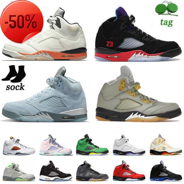 

men jumpman 5 3 classic og basketball shoes 5s offs white sail racer blue jade horizon unc bluebird black muslin raging bull easter