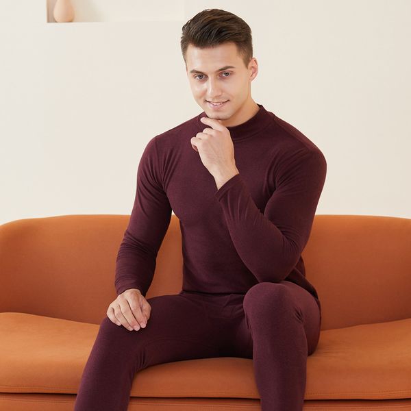 

men s thermal underwear large size long johns winter dralon heating super warm elastic set sleepwear pajamas 221007, Black;white