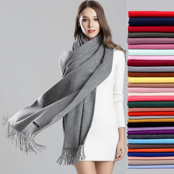 

scarves women solid scarf cashmere pashmina shawls tassel hijab head wraps femme thin autumn winter bandana 2022 designer g221007, Blue;gray