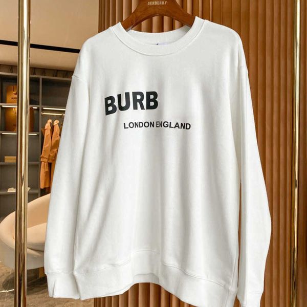 

burb designer hoodie mens sweatshirt letter print long sleeve t-shirt men women casual pullover sweater loose oversize coat 4xl 5xl, Black