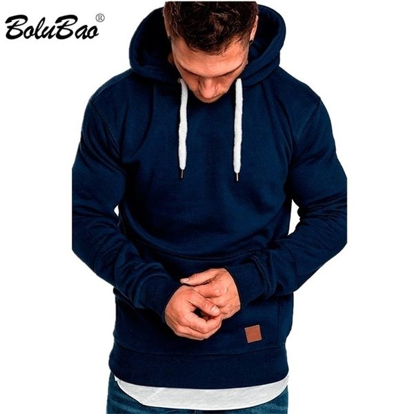 

mens hoodies sweatshirts bolubao fashion hooded sweatshirt long sleeve autumn casual boy blouse brand solid male 221007, Black