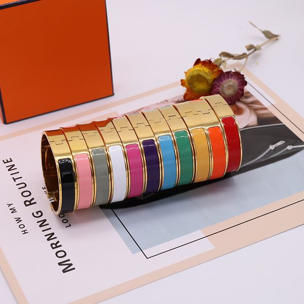 

bracelets bangle designer jewelry plating 18k bracelet stainless steel man mens 19 colors gold buckle 17 19 size for men and woman fashion j, Black