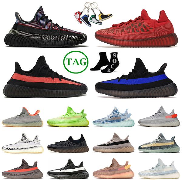 

mens v2 running shoes kanyes bred dazzling blue tint beluga black static reflective cinder zebra designer men sneakers ash stone carbon yech