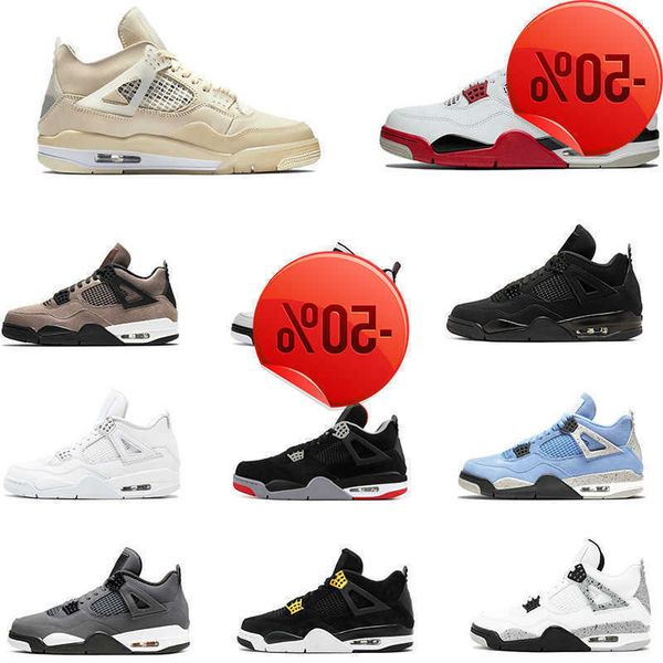 

university blue 4s basketball shoes 4 black cat fire red men sneakers paris bred thunder se neon pine green metallic purple mens sports