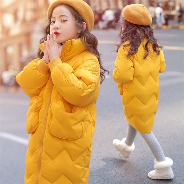 

down coat girls korean version cotton padded clothes thickened warm child winter outerwear stand collar kids coats play fashion jacket 22100, Blue;gray
