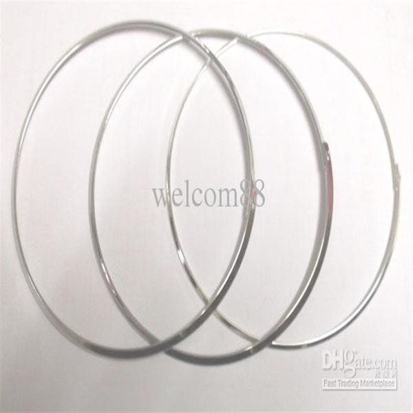 

10pcs lot silver plated choker necklace wire cord for diy craft fashion jewelry gift 18inch w182828, Golden;silver