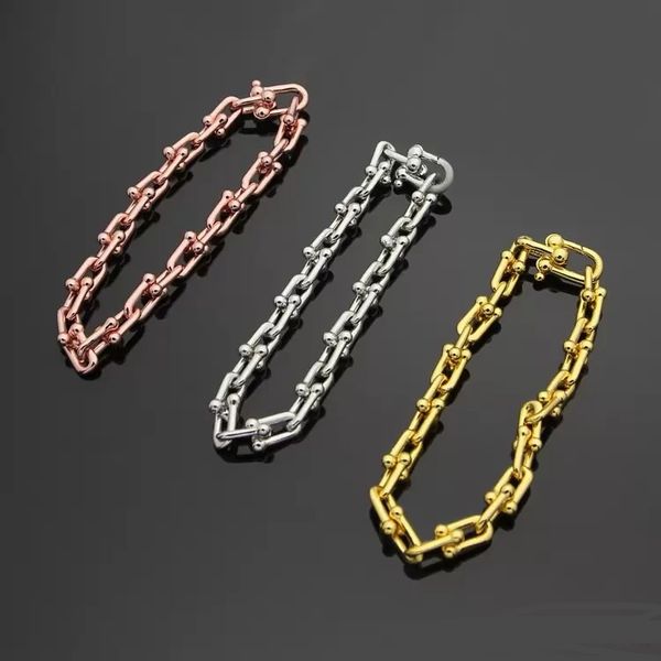 

925 silver u chains charm bracelets savi u-shaped designer bracelet lock chain horseshoe love bracelets luxury jewelry pulseira girlfriend c, Golden;silver