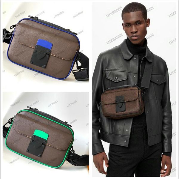 

2022 s lock messenger men's shoulder bag monograms embossed taurillon crossbody v stitching s-lock magnetic closure