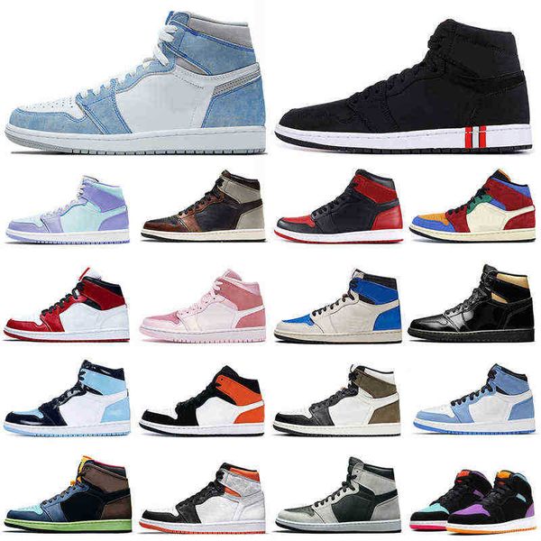 

fashion 1s men basketball shoes 1 hyper royal banned bred shadow chicago women mens trainers sports sneakers walking jogging dropshipping j, Black