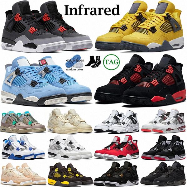 

infrared university blue 4s basketball shoes pure money jumpman 4 white oreo men woman baskets sail lightning black cats purple metallic sne