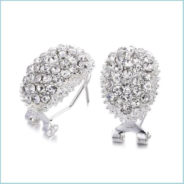 

stud classic design stud earring fashion cubic zirconia stone earrings jewelry for women elegant wedding gift 188 d3 drop delivery 202 dhwuj, Golden;silver