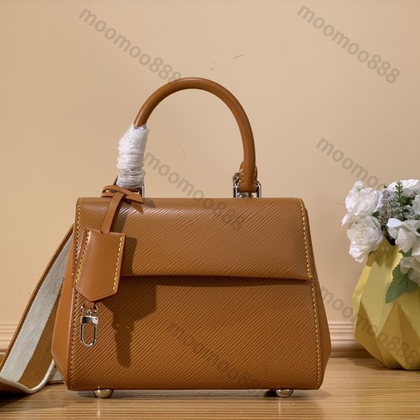 

10a tier mirror quality small cluny bag luxury designers womens handbag real epi leather flap black purse crossbody shoulder embroidered str