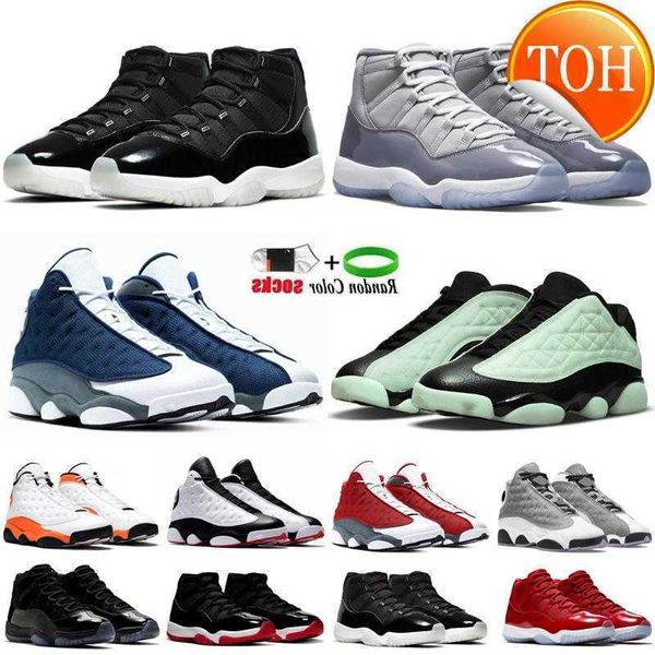 

men basketball shoes space jam concord 45 bred cool grey 11s red flint 13s singles day obsidian he got game trainers size 7 -13