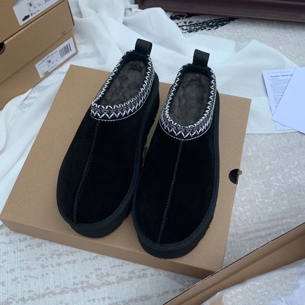 

snow boots ankle boot shoes short bottes fashion martin designer wool real leather platform2022, Black