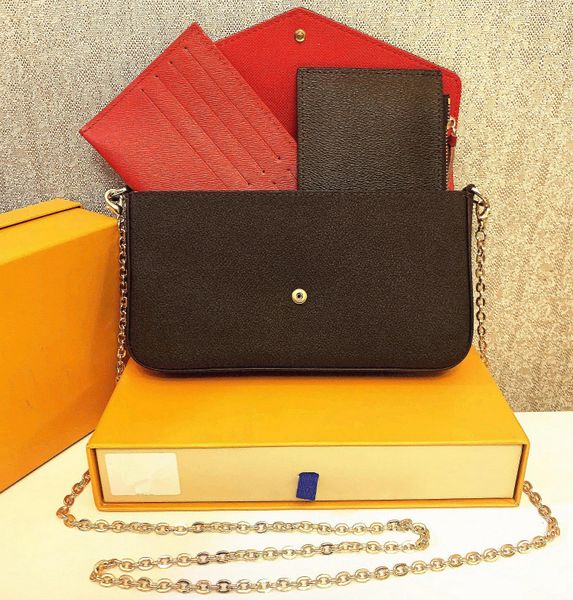 

favorite designer bags multi pocket accessories ladies crossbody wallets messenger shoulder bags, Red;black