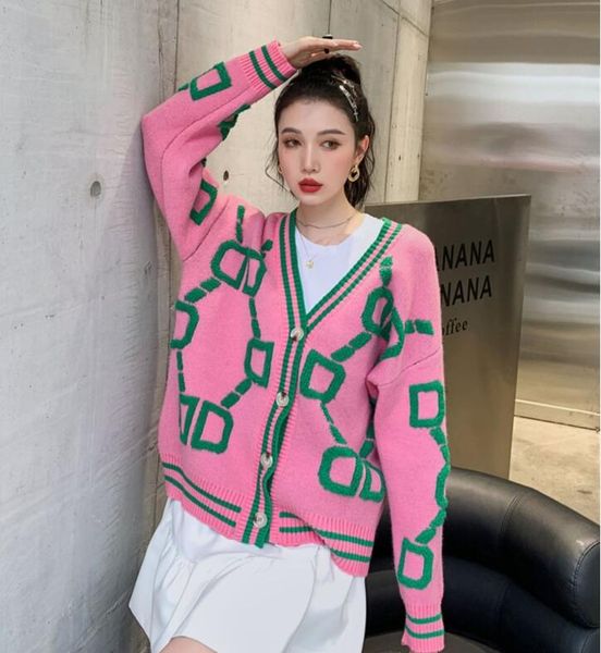 

new women's sweaters spring autumn loose casual sweater knitted cardigan designer sweaters, White;black