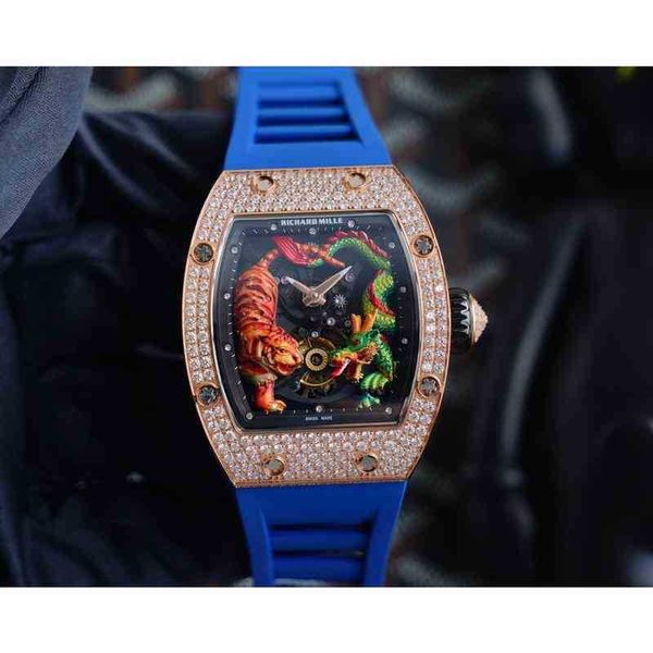 

multi-function superclone luxury mens mechanical watch richa milles rm51-01 swiss movement rubber watchband watches men brand wristwatch sq5, Slivery;golden