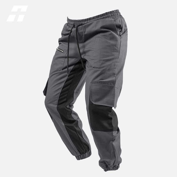 

men's pants mens cargo pants multi pocket cotton outdoor tactical military trousers male jogger harajuku hip hop streetwear casual pant, Black