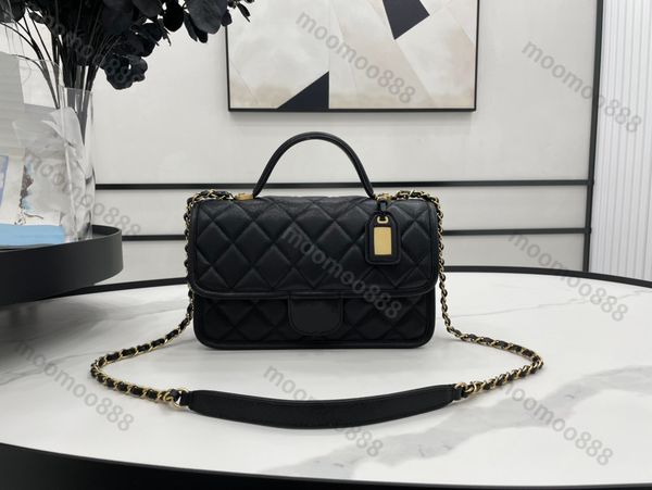 

10a tier mirror quality tofu messenger bag luxury designers small womens handle handbag real leather cowhide quilted flap black purse should