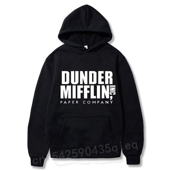 

mens hoodies sweatshirts harajuku the office sweatshirt menwoemn fleece hoodies dunder mifflin paper inc hoodie crewneck moletom feminino ho, Black