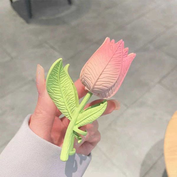 

hair clips summer fashion tulip gripper new temperament sweet hairpin advanced feeling versatile shark clip, Golden;silver