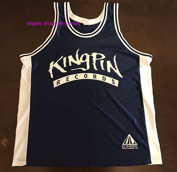 

new jerseys rare stitched retro 90's rap kingpin records dj u-neek entertainment basketball jersey mens kids throwback jerseys, Black