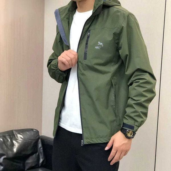 

arc charge jacket designer sportswear men's autumn outdoor windproof waterproof breathable running jackets casual zipper cardigan long, Black;brown
