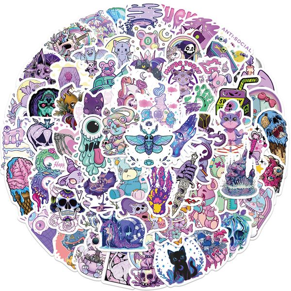 

65pcs fashion colorful graffiti stickers non-random for car bike luggage sticker lapskateboard motor water bottle snowboard wall decals kids