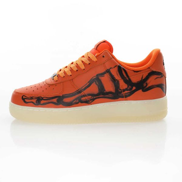 

running shoes halloween gift fashion lighted skeleton black on black orange luminous leisure sneaker sb low pro night of mischief forces men