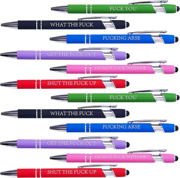 

personalized ballpoint pens with screen touch function stylus fun demotivational pens