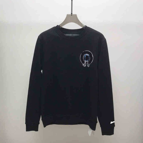 

fleece men's hoodies fleece autumn style hoodless round neck sweater cross sanskrit machine cat printing tide brand leisure high street, Black