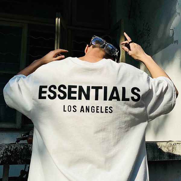 

fashion t shirts essentiass mens women designers t-shirts tees t-shirt summer fear god los angeles reflective short sleeve cotton loose fash, White;black