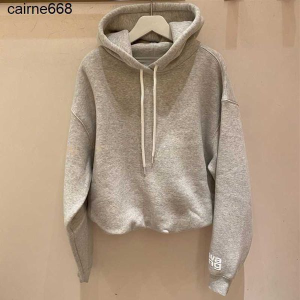 

designer women's hoodies sweatshirts spring new grey short hooded alexanders women's casual sports coat wangs, Black