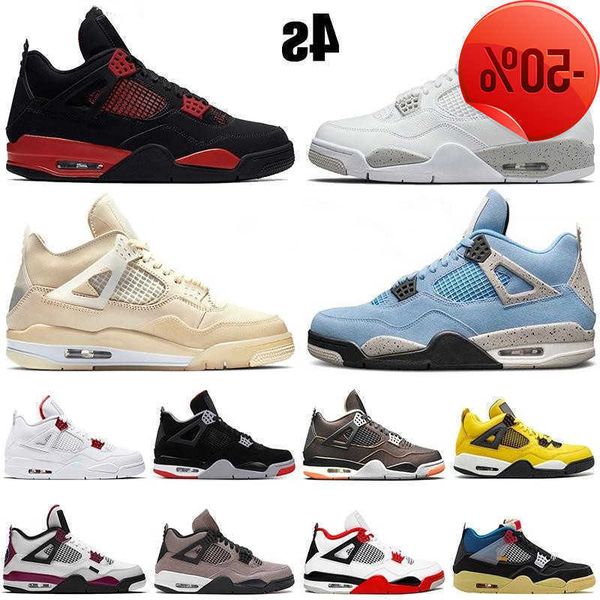 

sail university blue 4 4s mens basketball shoes fire red thunder diy bred military black cat guava ice what the white cement womene18i